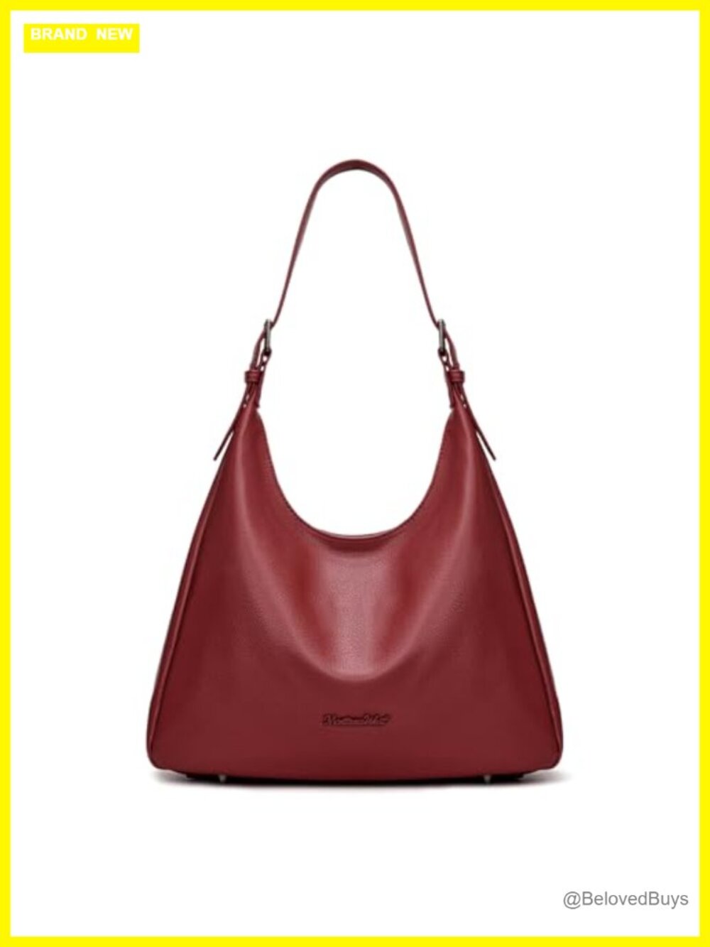 Slouchy Hobo Bag with Multi Pockets Faux Leather Shoulder Handbag